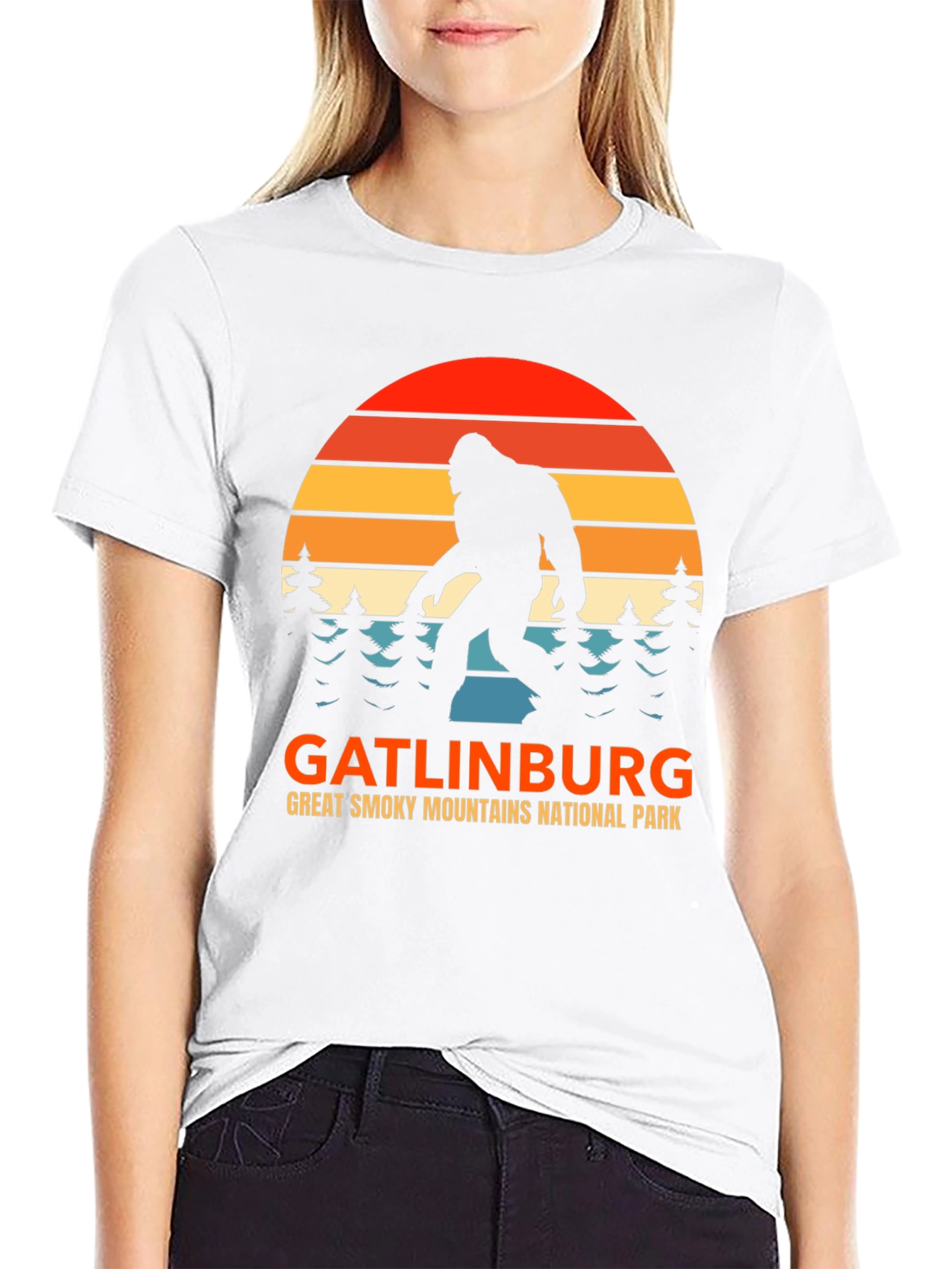 Gatlinburg Bigfoot T-Shirt Great Smoky Mountains Tee