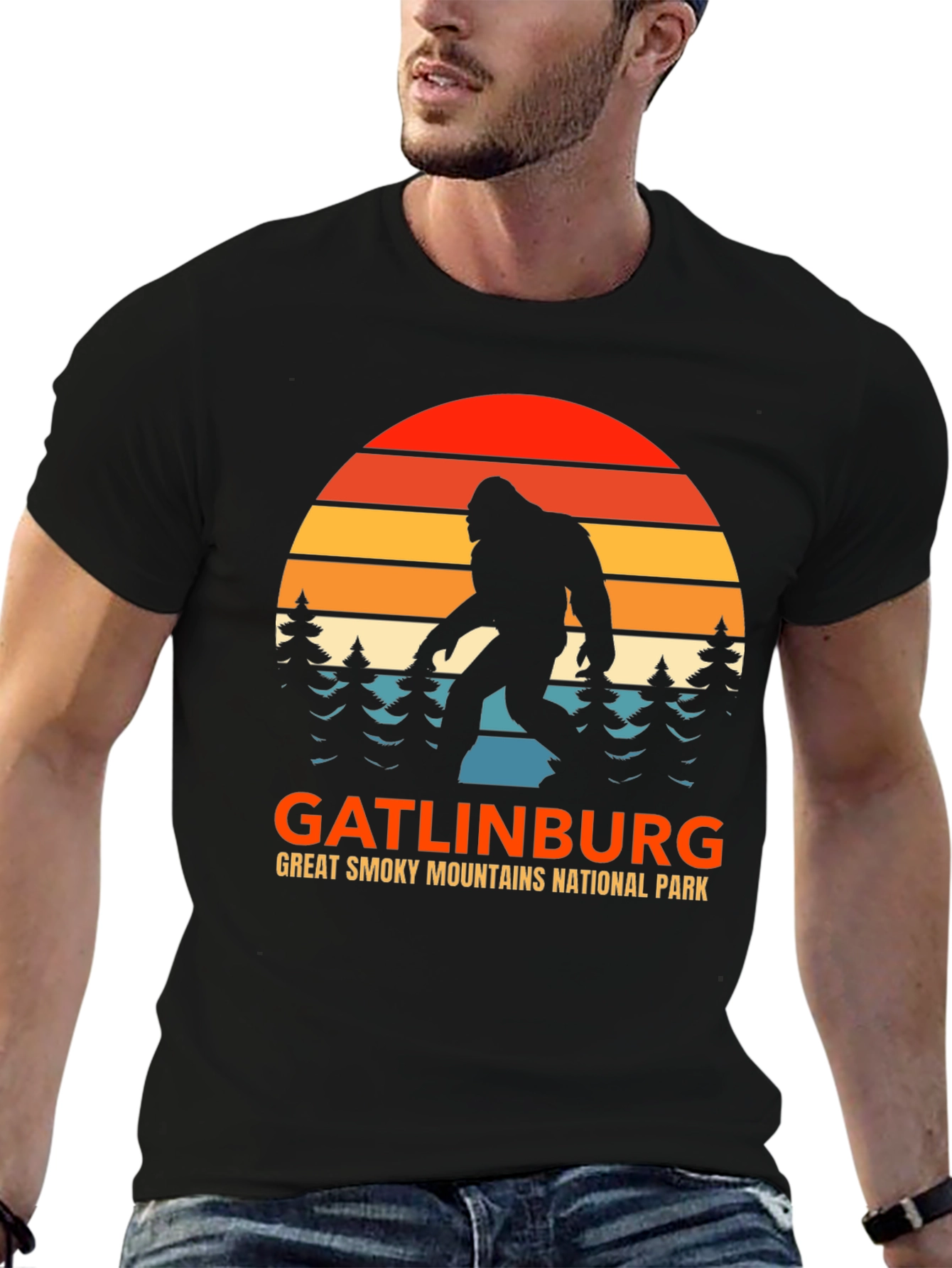 Gatlinburg Bigfoot T-Shirt Great Smoky Mountains Tee