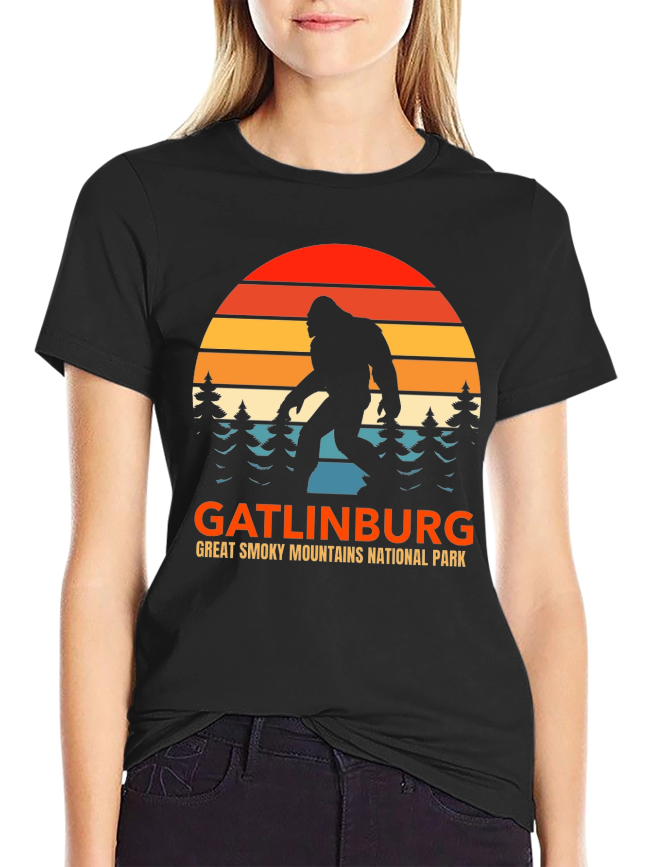 Gatlinburg Bigfoot T-Shirt Great Smoky Mountains Tee