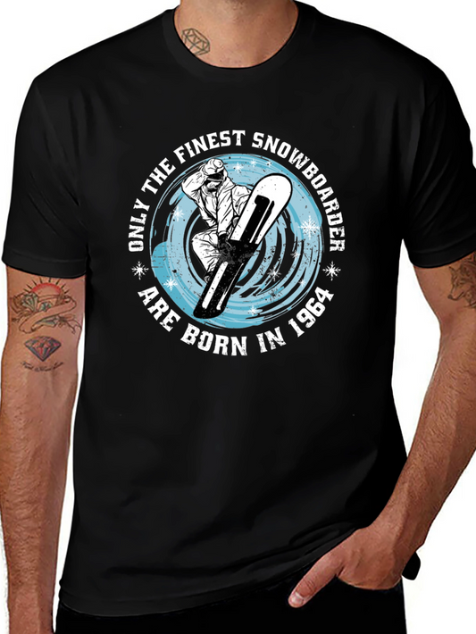 Finest Snowboarder Born in 1964 Black T-Shirt