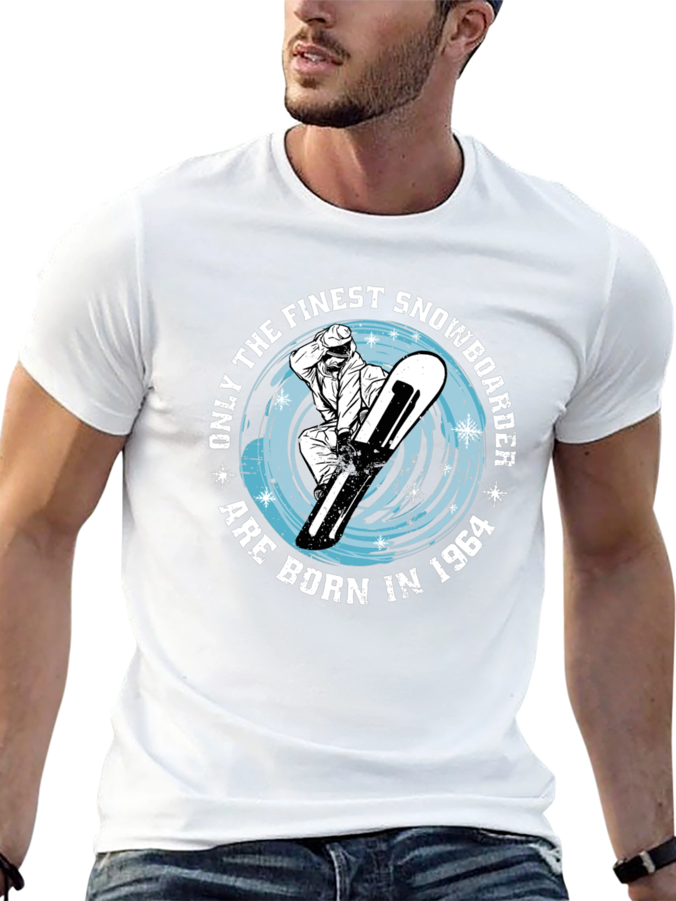 Finest Snowboarder Born in 1964 Black T-Shirt