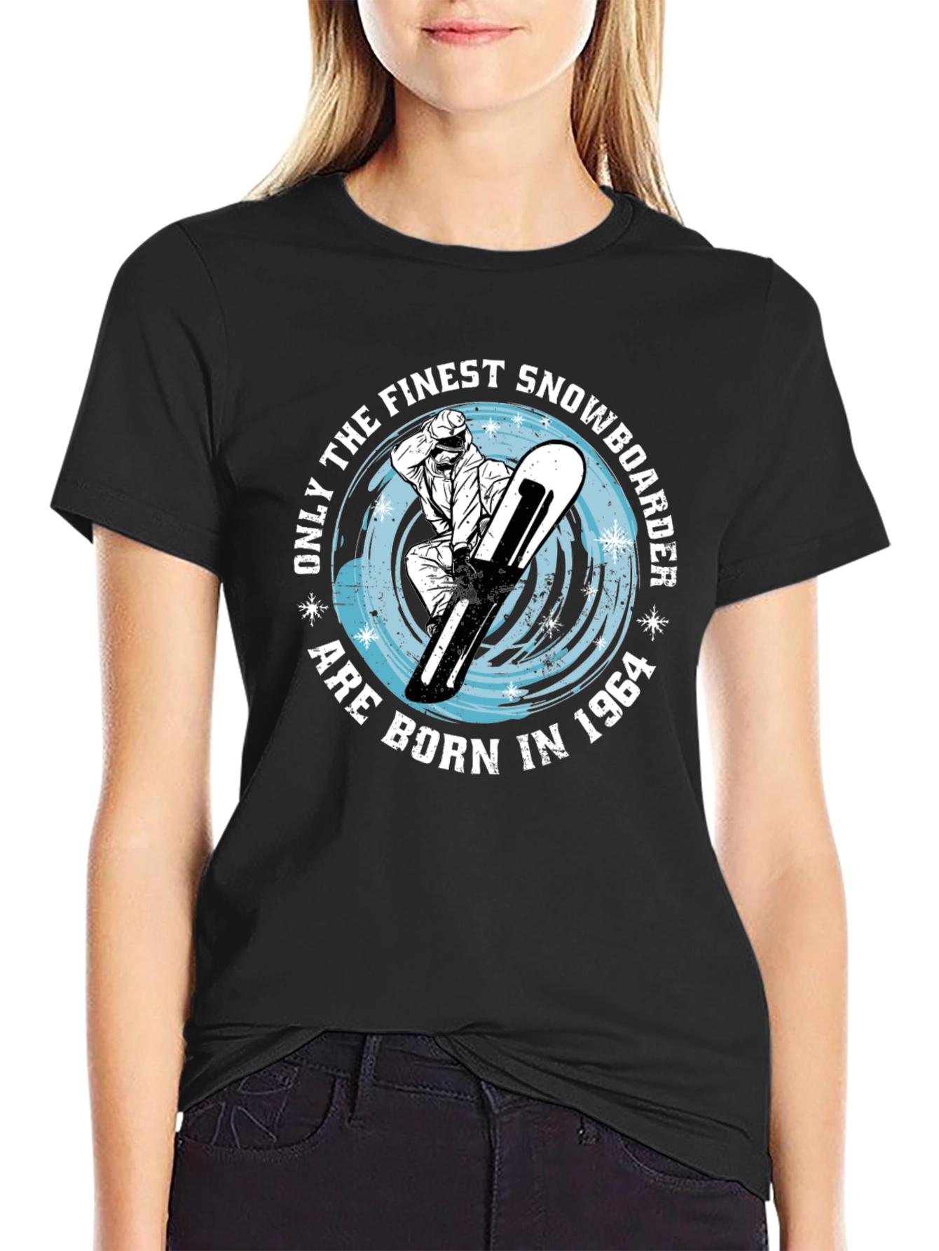 Finest Snowboarder Born in 1964 Black T-Shirt