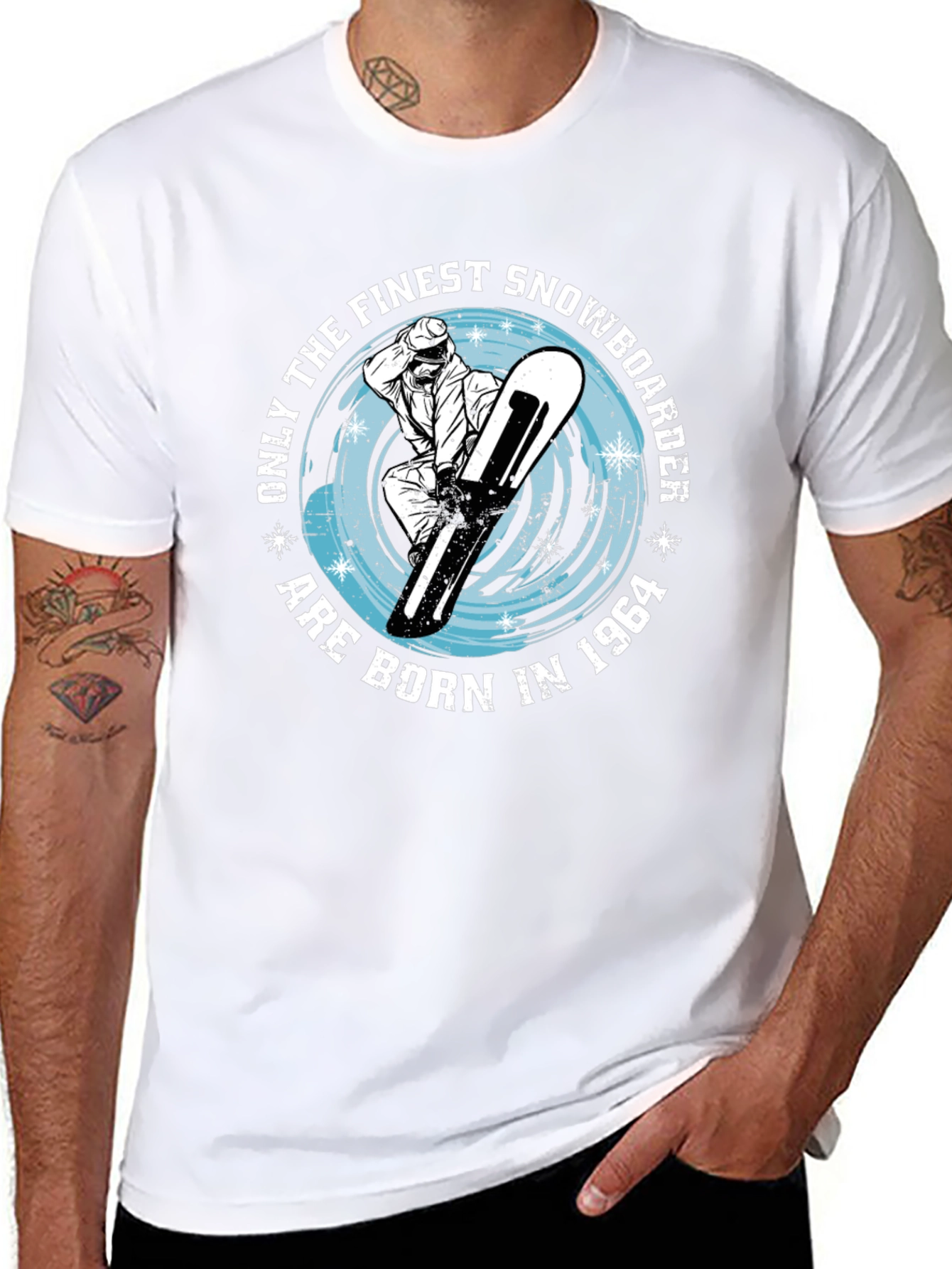 Finest Snowboarder Born in 1964 Black T-Shirt