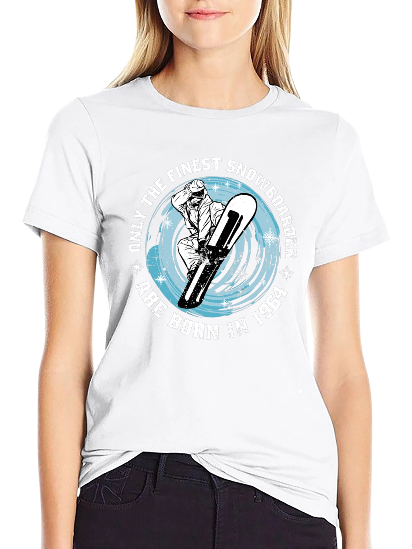 Finest Snowboarder Born in 1964 Black T-Shirt