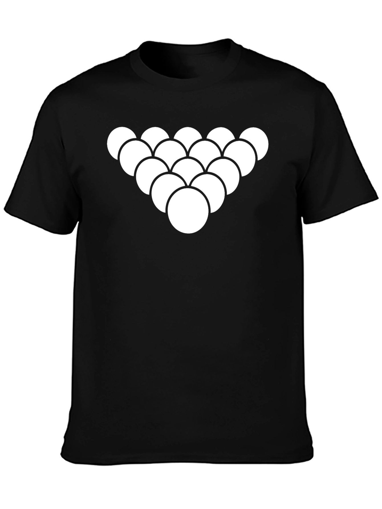 Triangle Billiard Ball Black Tee