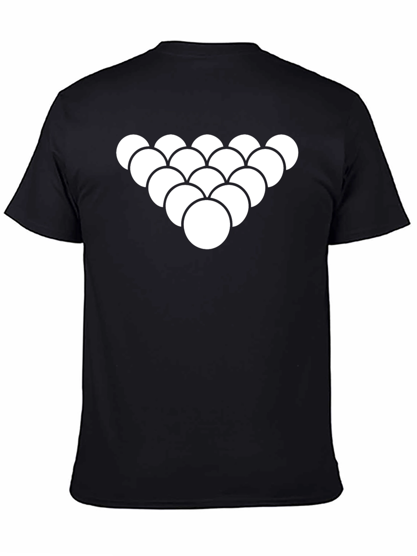 Triangle Billiard Ball Black Tee