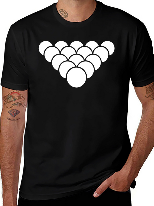 Triangle Billiard Ball Black Tee