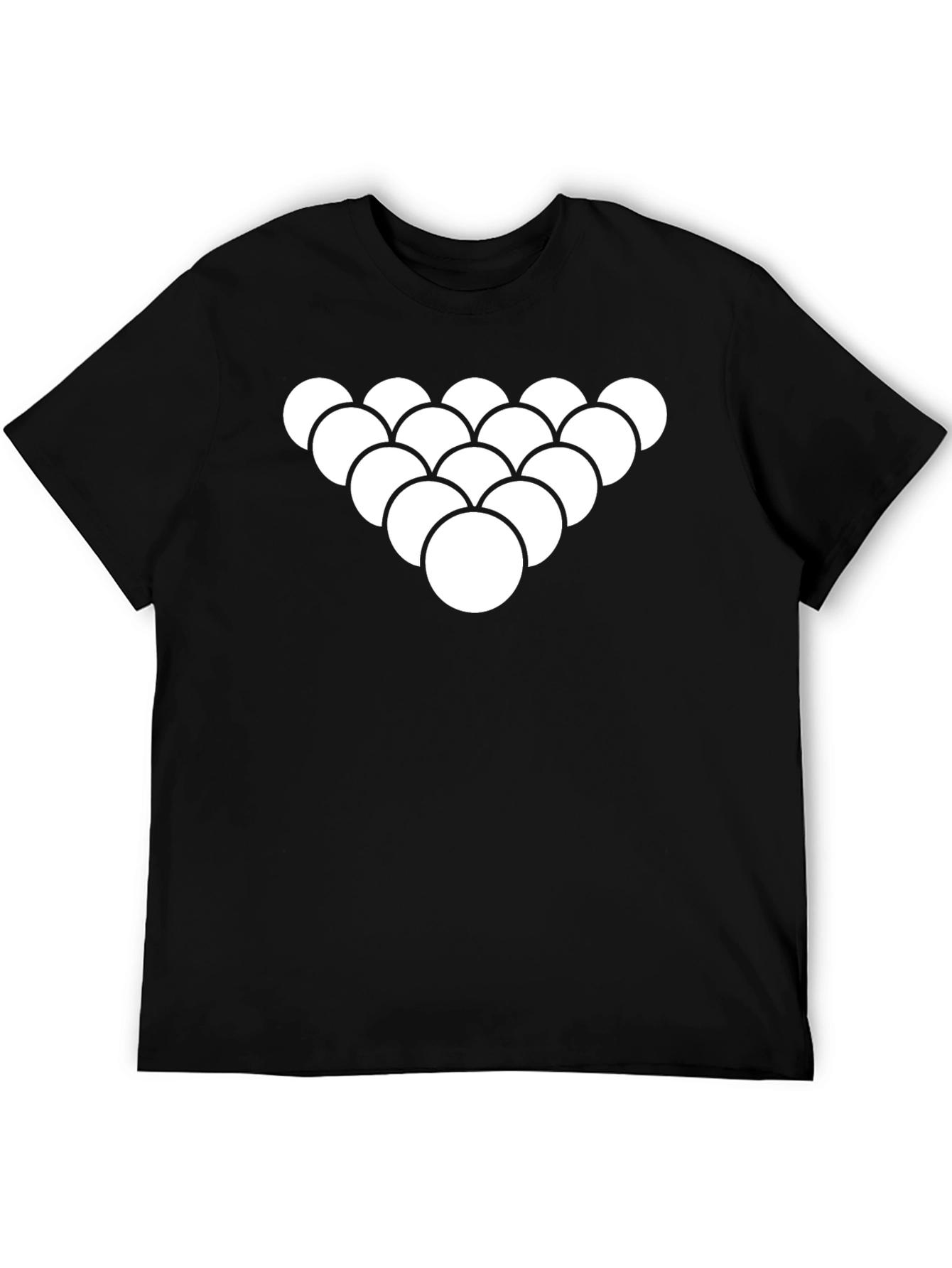 Triangle Billiard Ball Black Tee