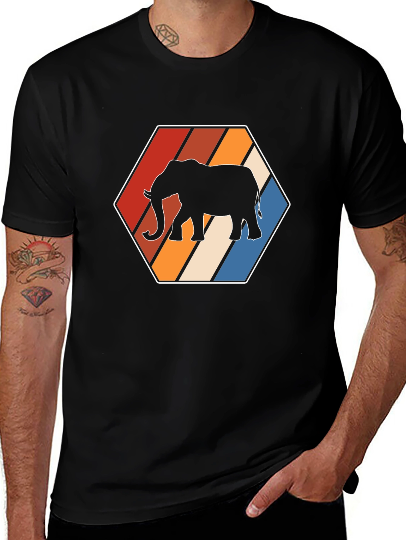 Retro Elephant Graphic Tee