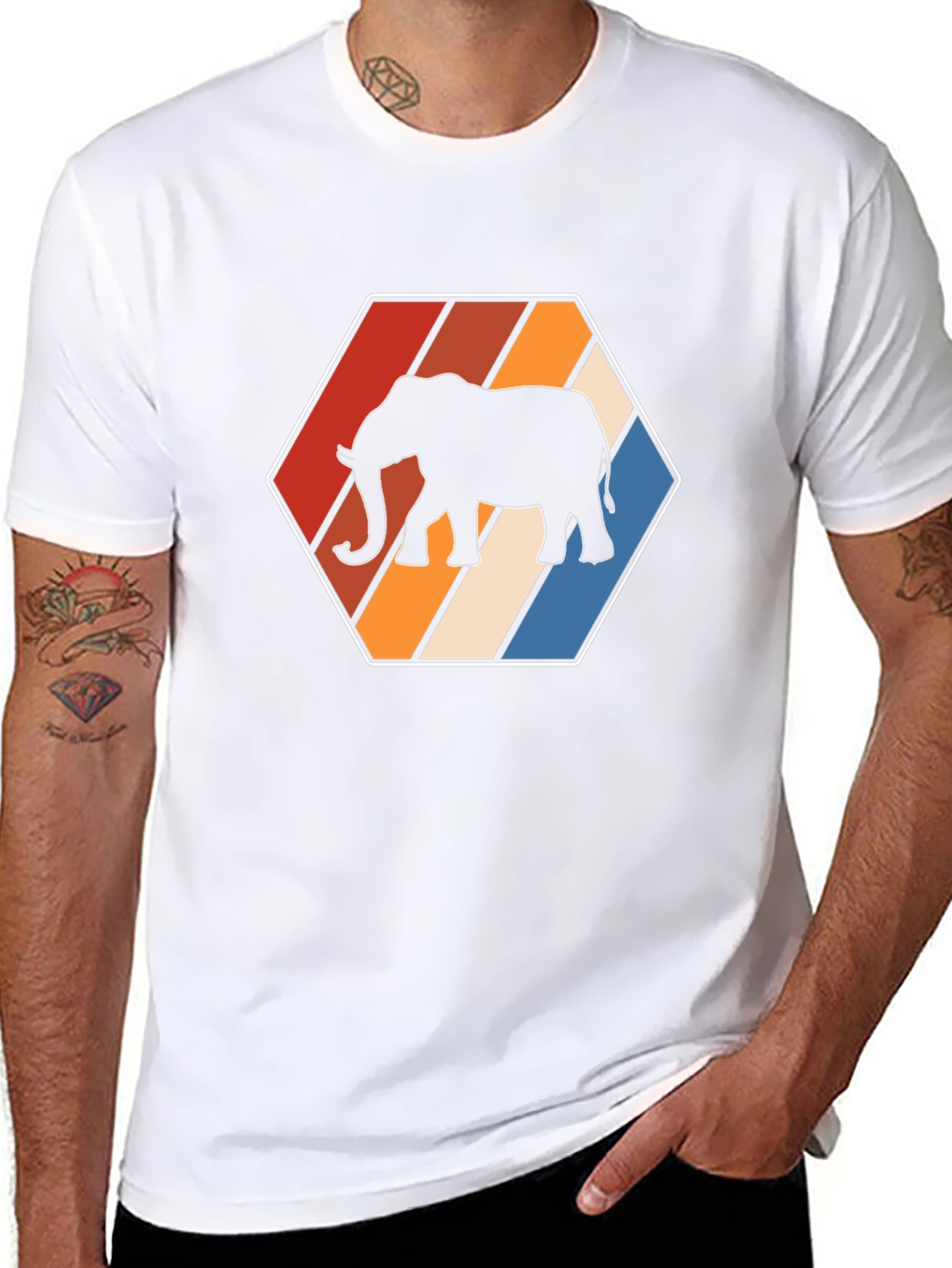 Retro Elephant Graphic Tee