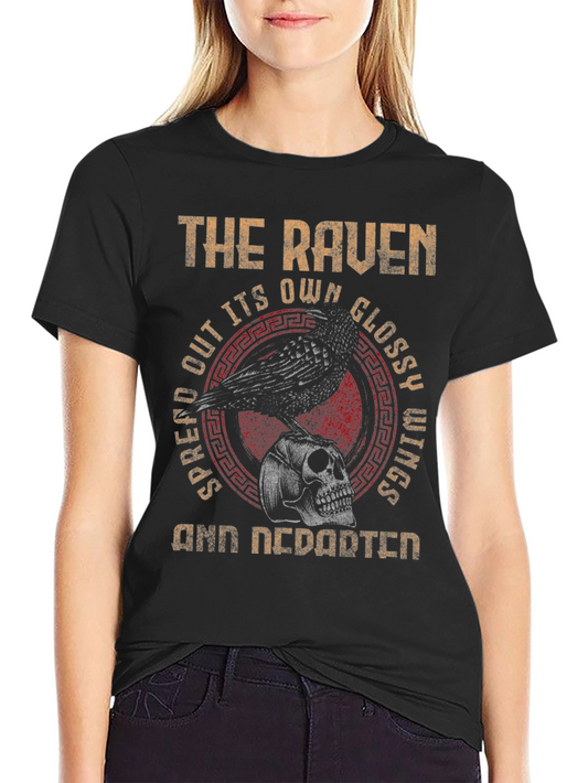 The Raven Graphic T-Shirt - Spread Out Its Own Glossy Wings
