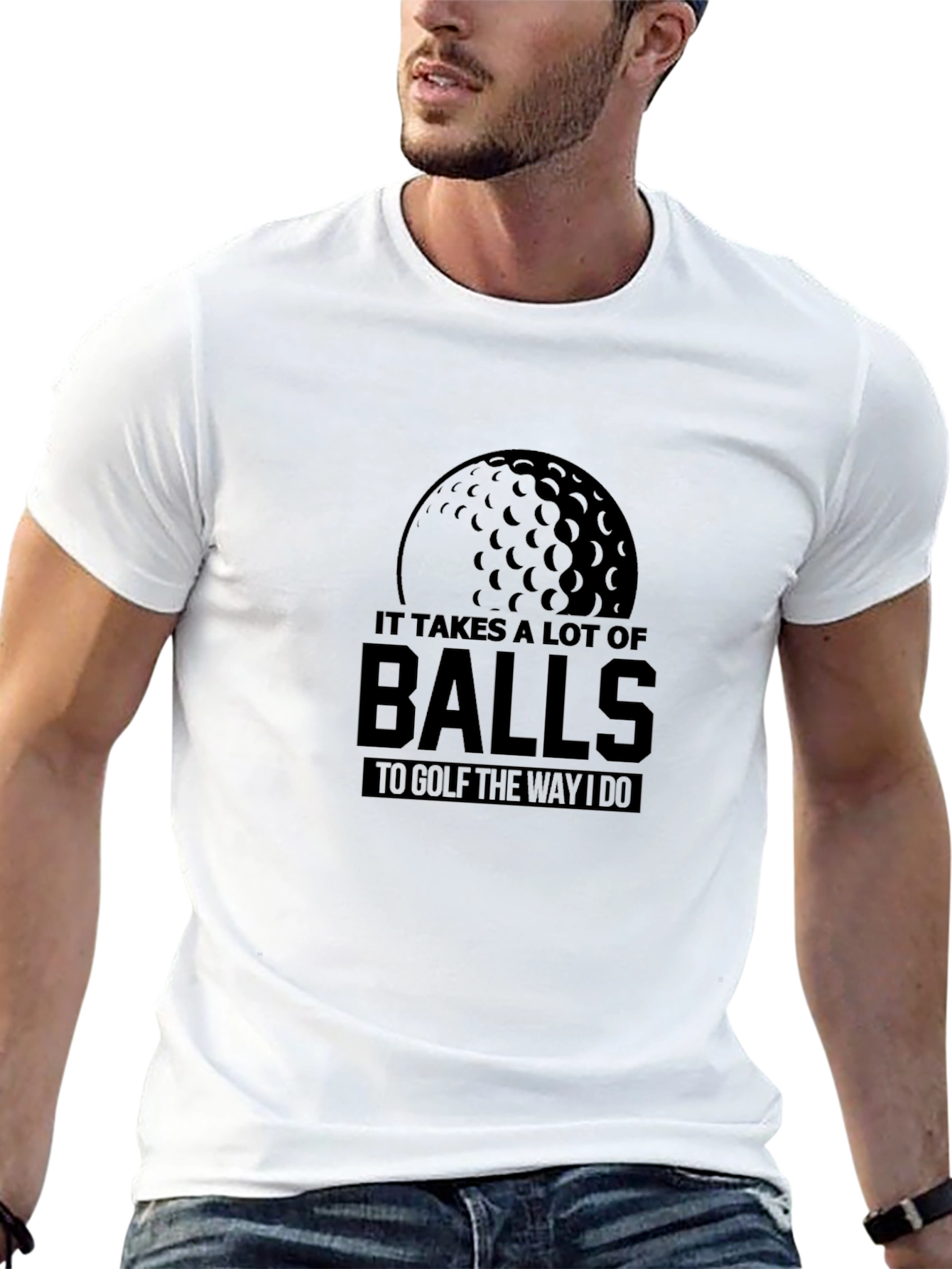 Funny Golf T-Shirt: It Takes a Lot of Balls