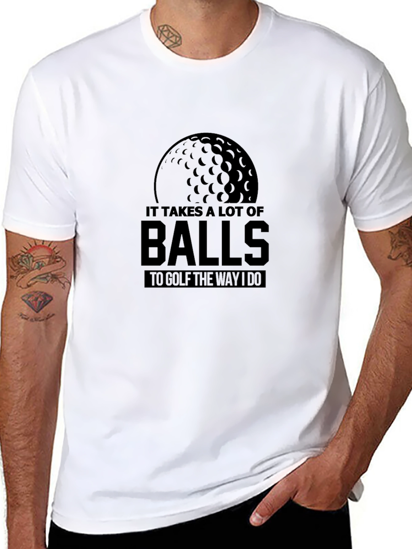 Funny Golf T-Shirt: It Takes a Lot of Balls