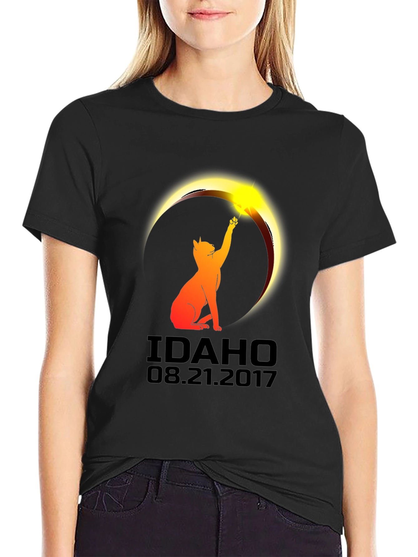 Idaho Eclipse Cat T-Shirt - August 21 2017