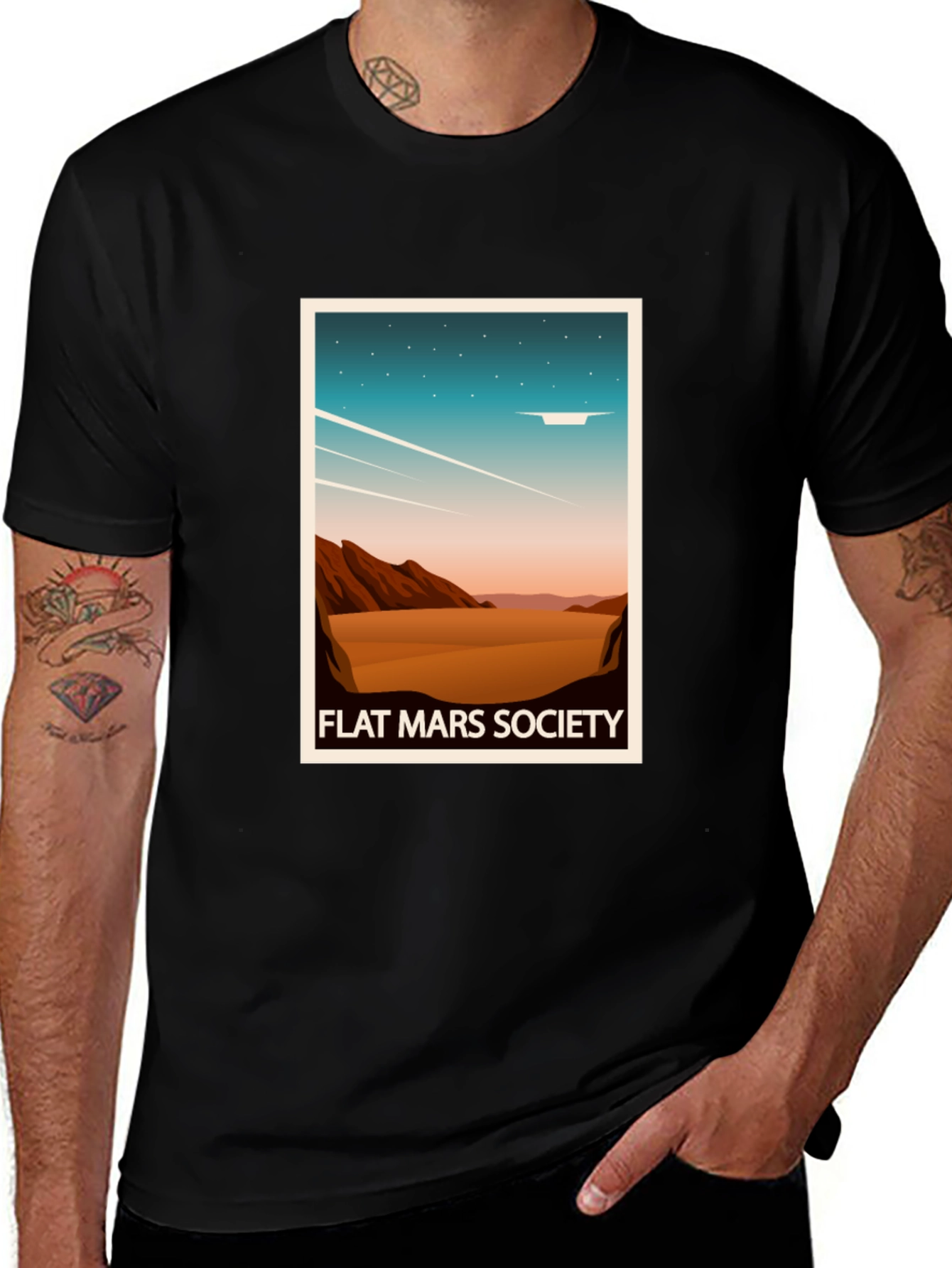 Flat Mars Society Graphic T-Shirt