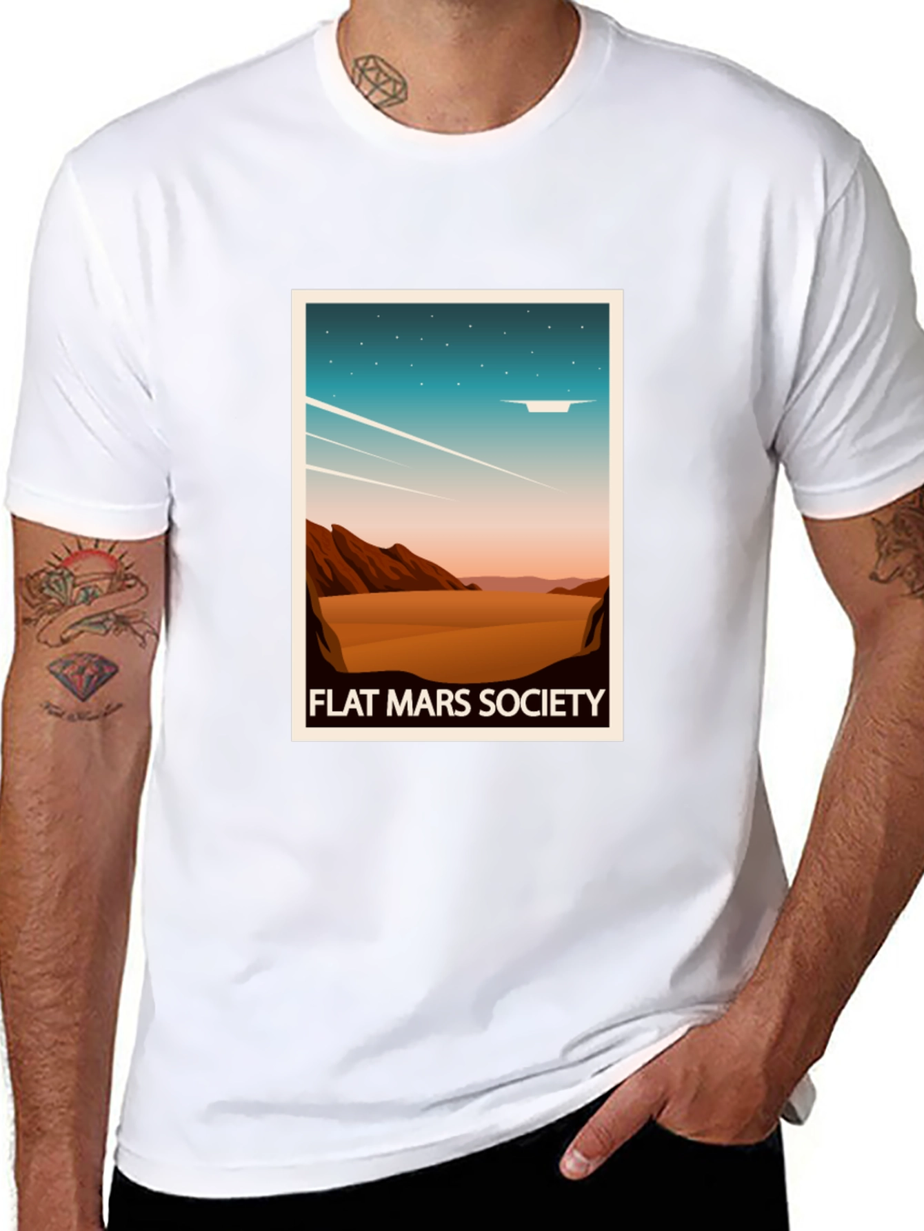 Flat Mars Society Graphic T-Shirt