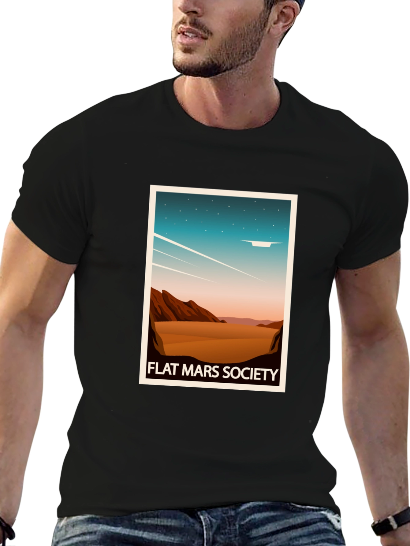 Flat Mars Society Graphic T-Shirt