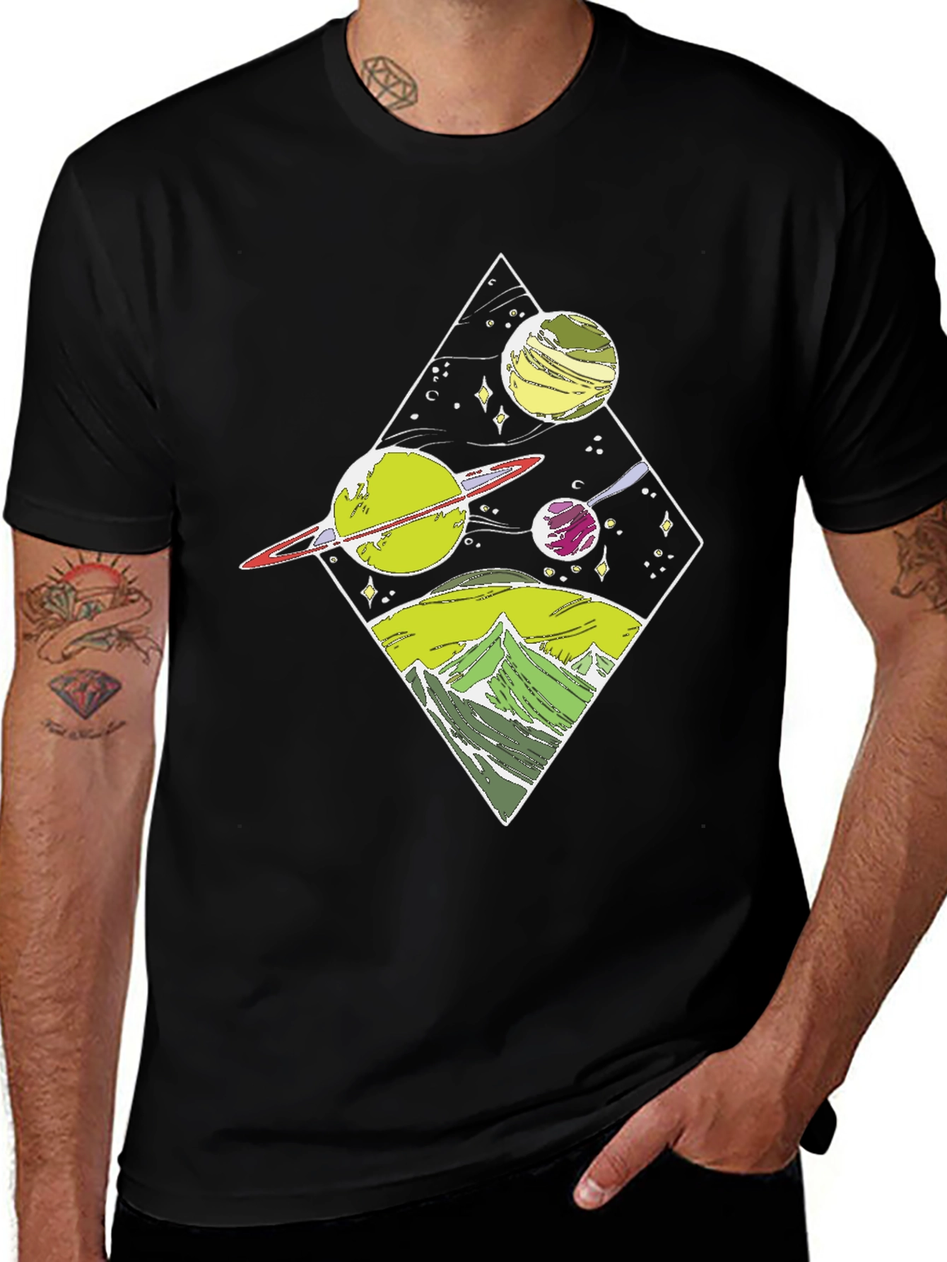 Space & Mountains Graphic Tee