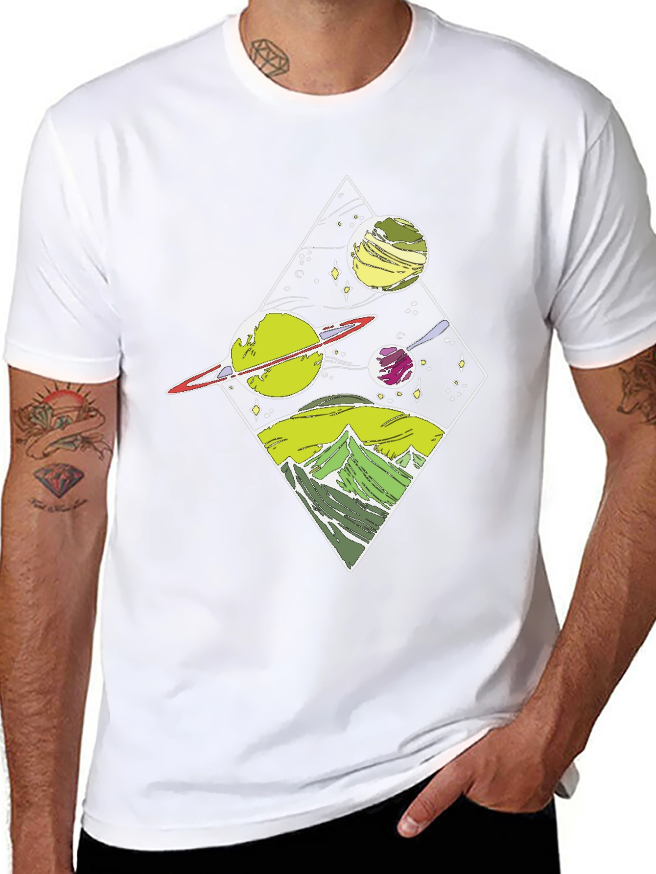 Space & Mountains Graphic Tee