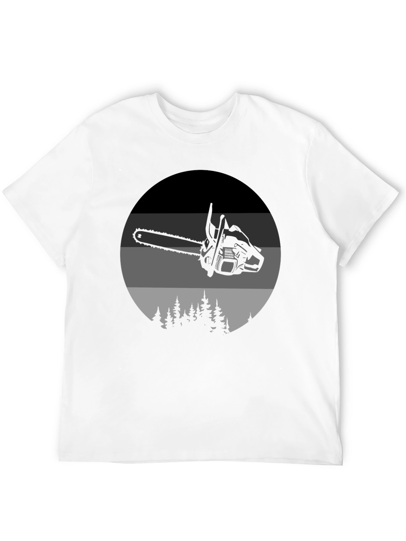 Chainsaw Forest Graphic Tee - Black