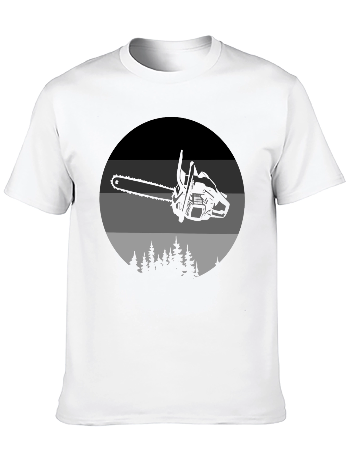 Chainsaw Forest Graphic Tee - Black