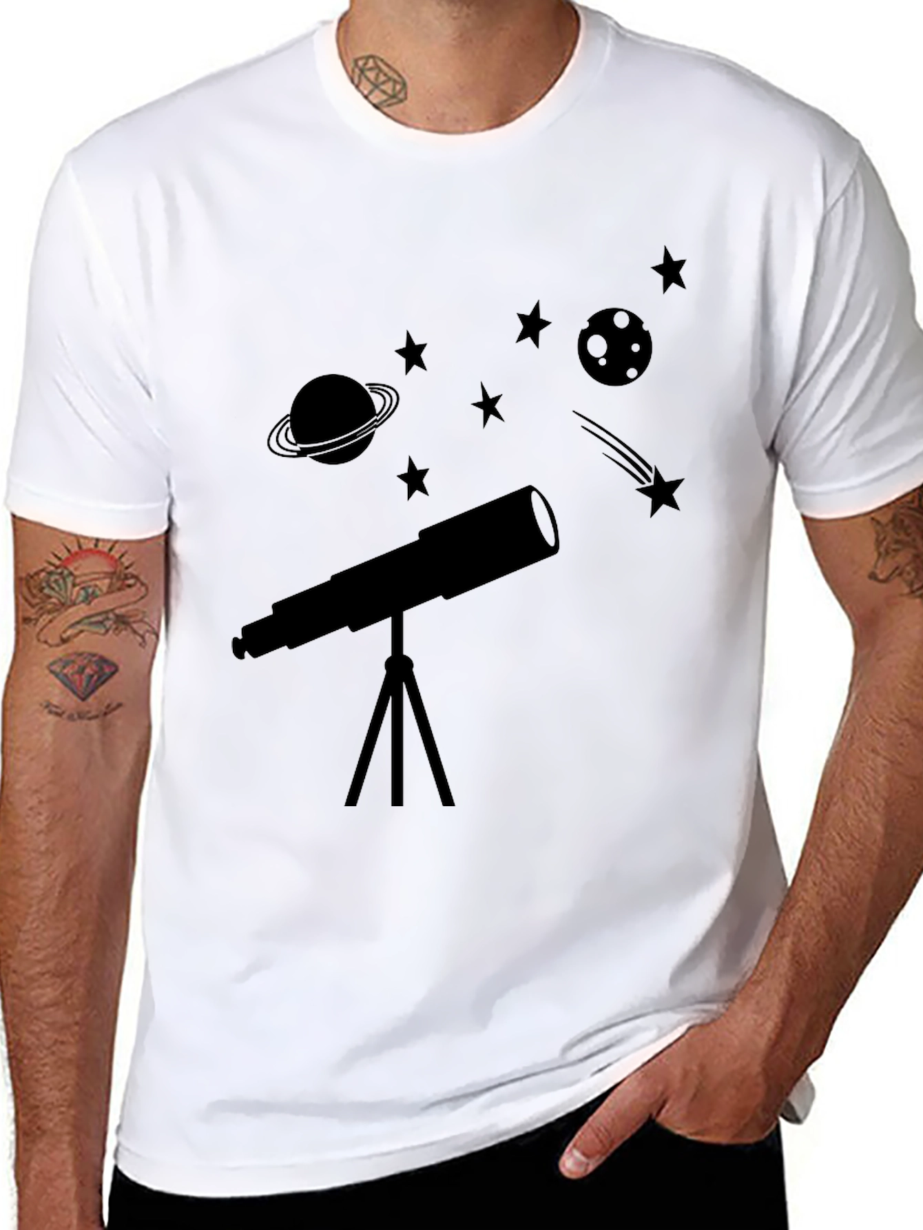 Space Explorer Tee - Telescope & Celestial Design