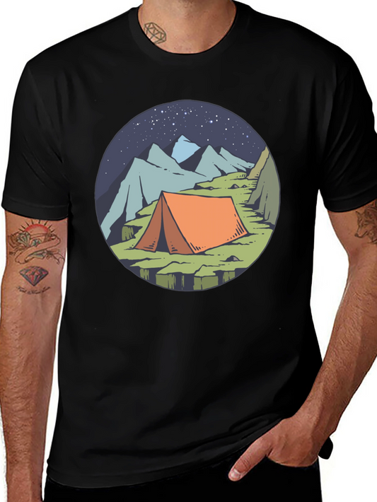 Camping Tent Graphic Tee - Adventure Awaits!