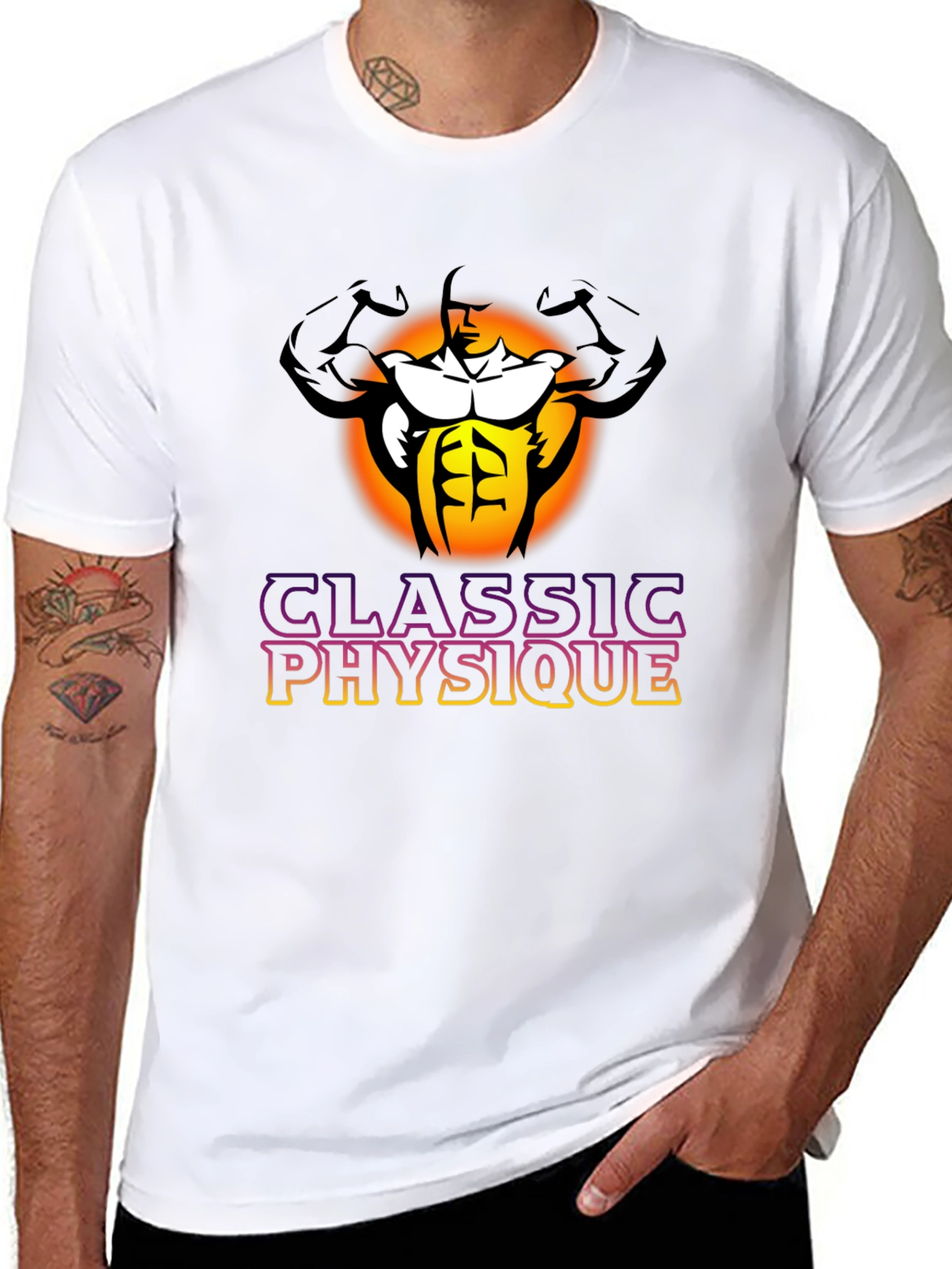 Classic Physique T-Shirt: Bodybuilder Graphic Tee