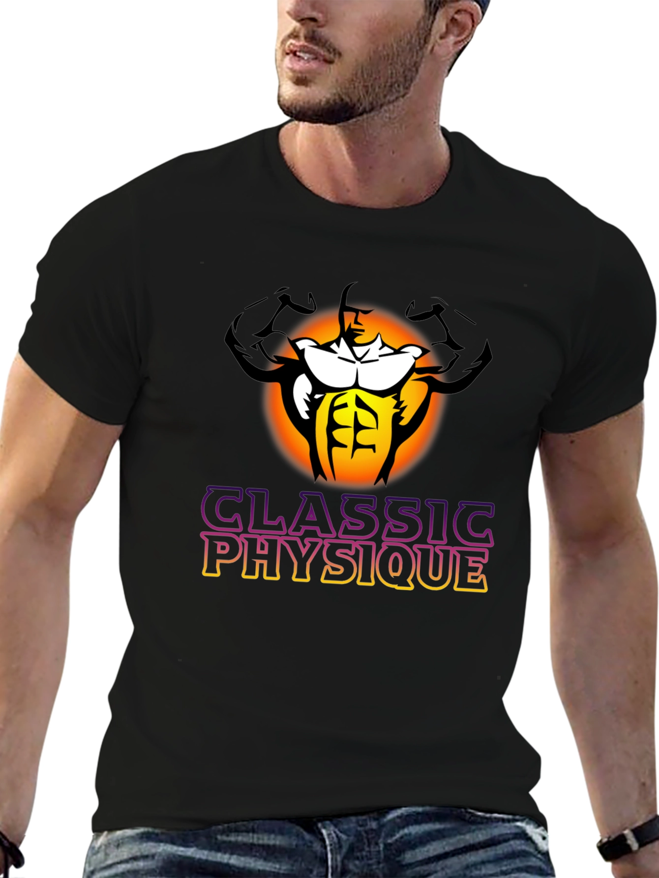 Classic Physique T-Shirt: Bodybuilder Graphic Tee