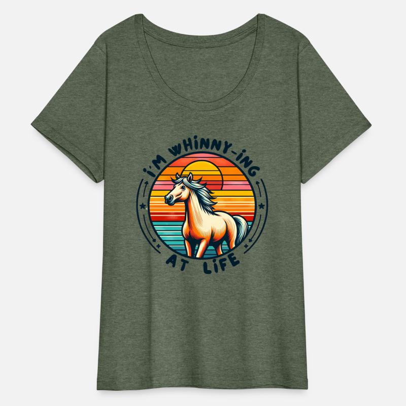Vibrant Horse Lover Retro Sunset