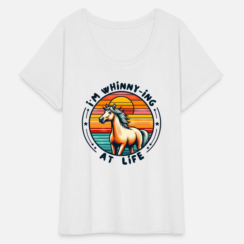 Vibrant Horse Lover Retro Sunset