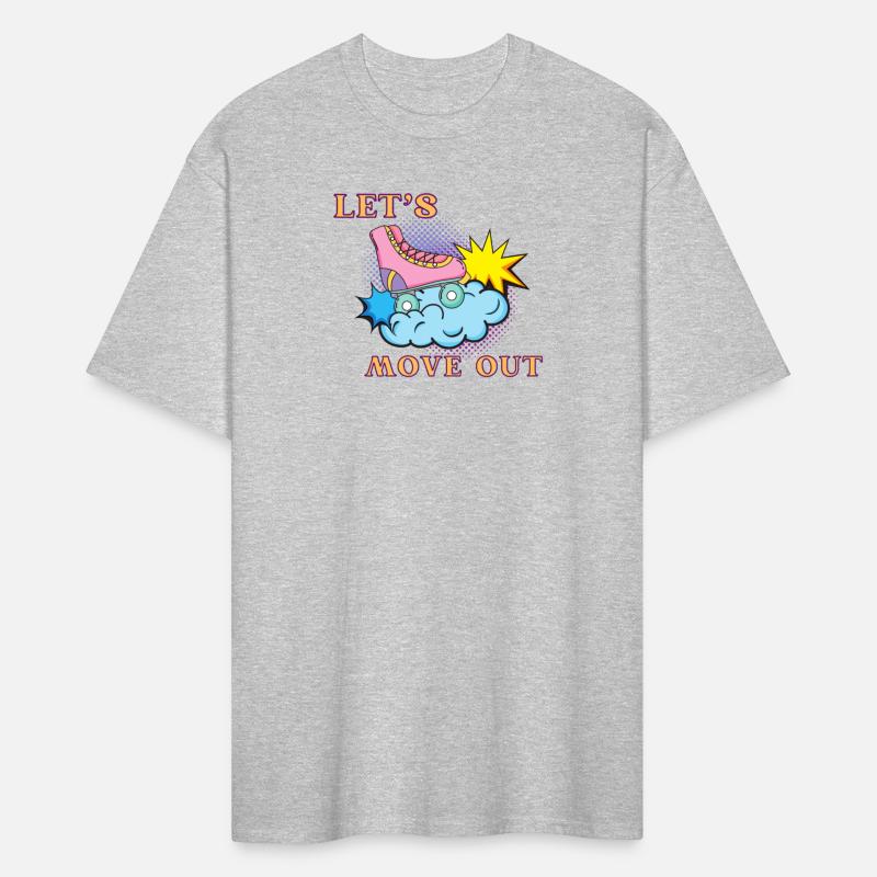 Vibrant Roller Skate Design with 'Let's Move Out'
