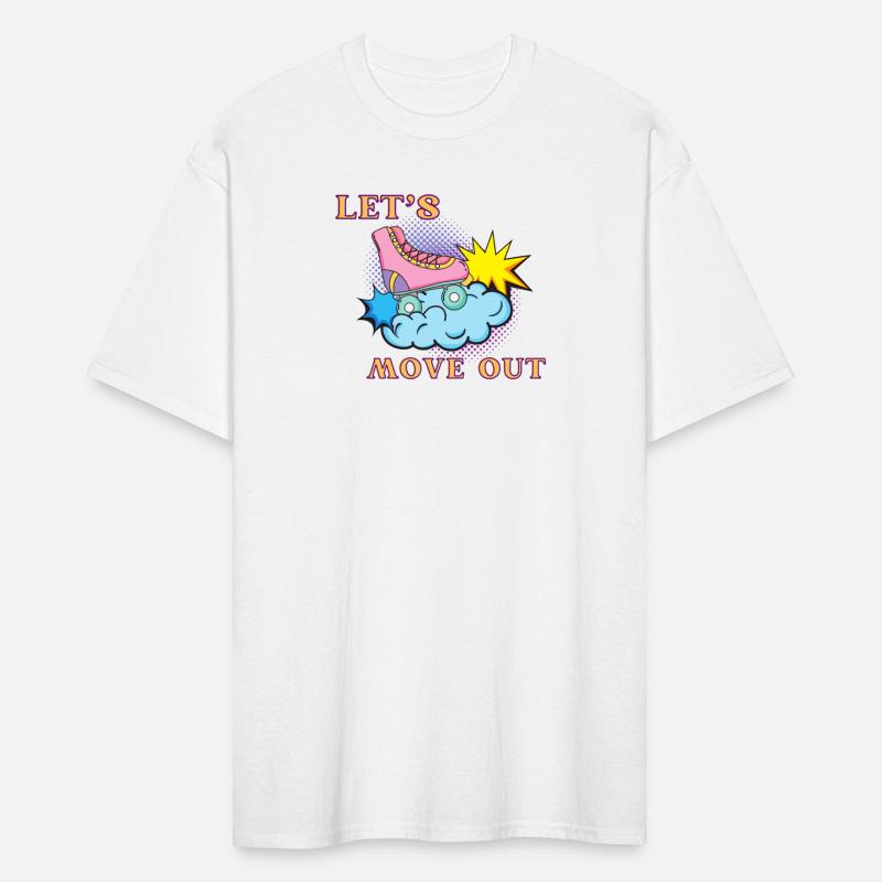Vibrant Roller Skate Design with 'Let's Move Out'