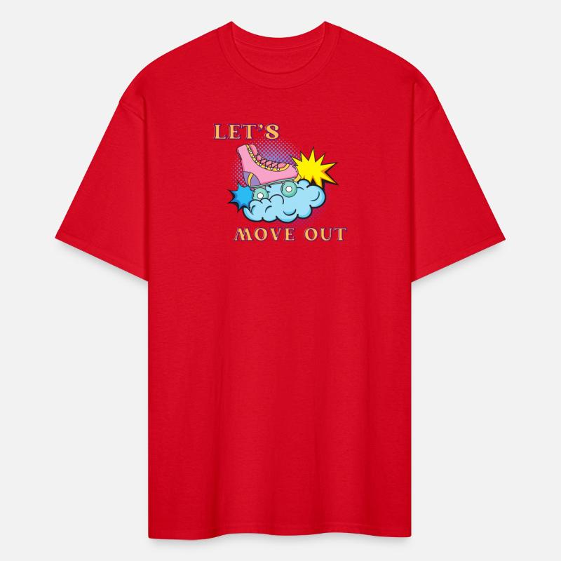 Vibrant Roller Skate Design with 'Let's Move Out'