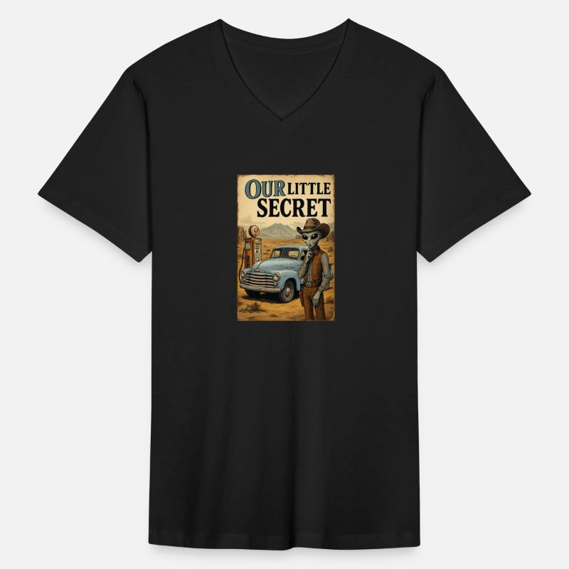 Vintage Grey Alien Cowboy in the Desert - Roswell
