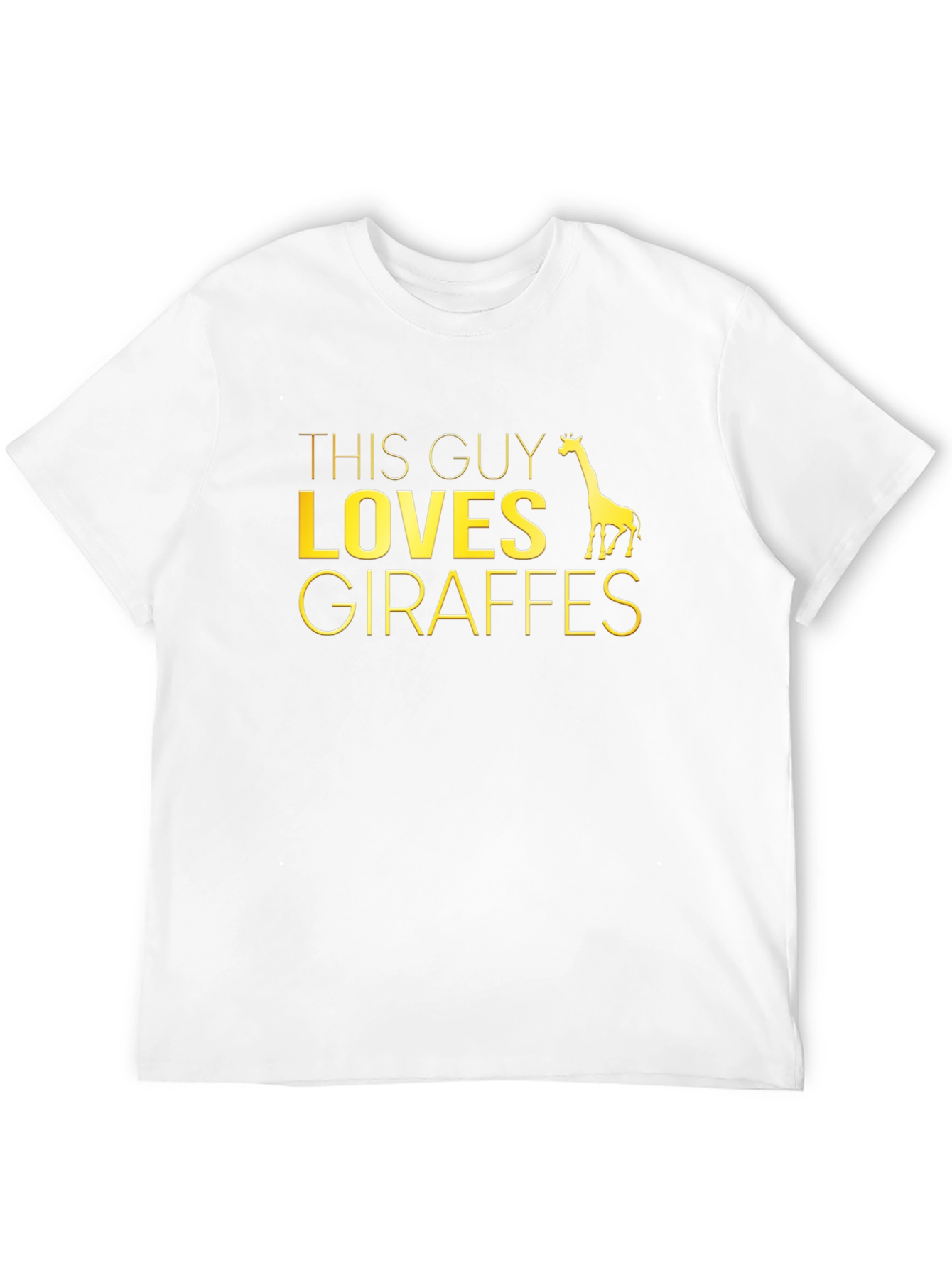 This Guy Loves Giraffes Graphic T-Shirt - Black