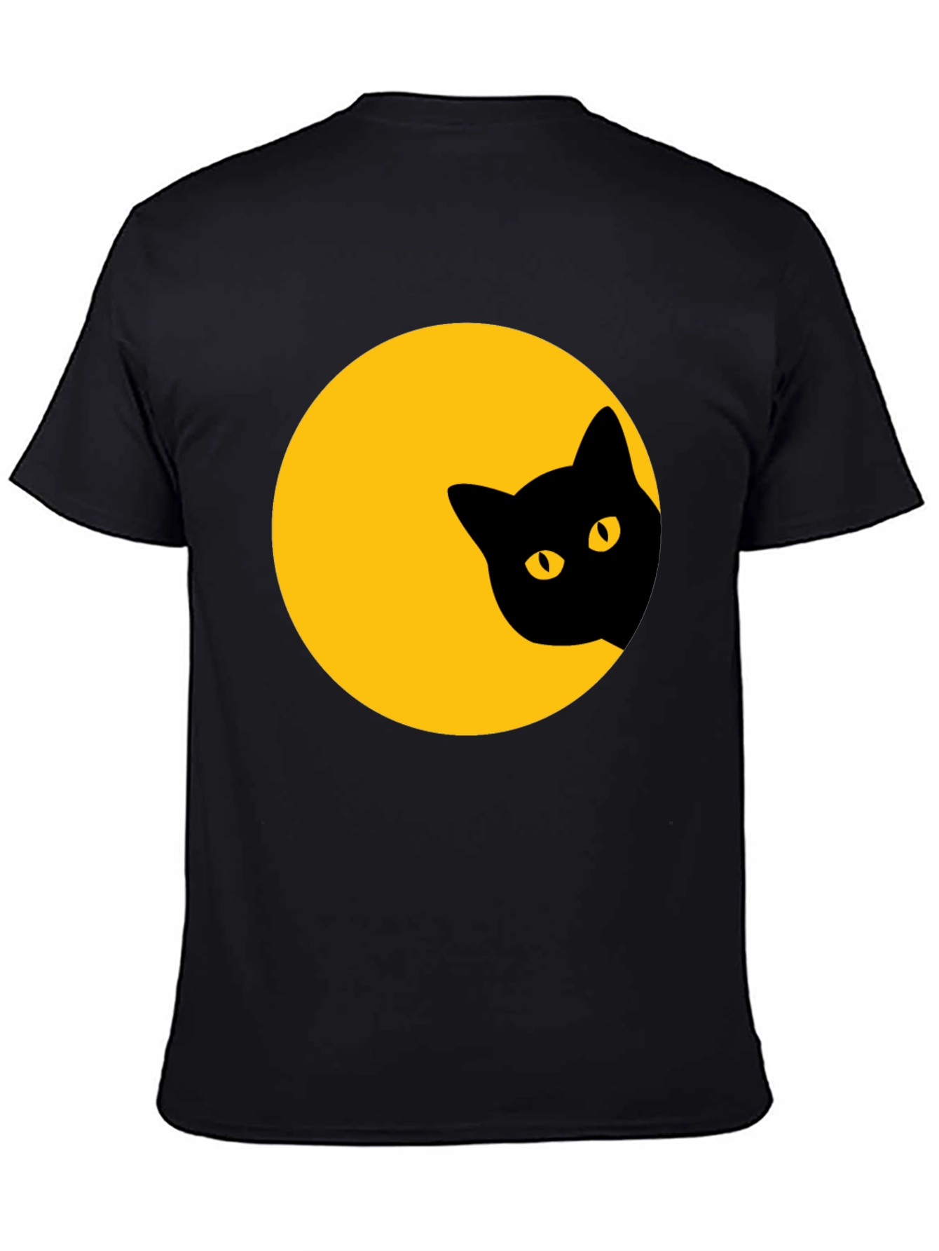 Black Cat Peek-a-Boo Graphic T-Shirt