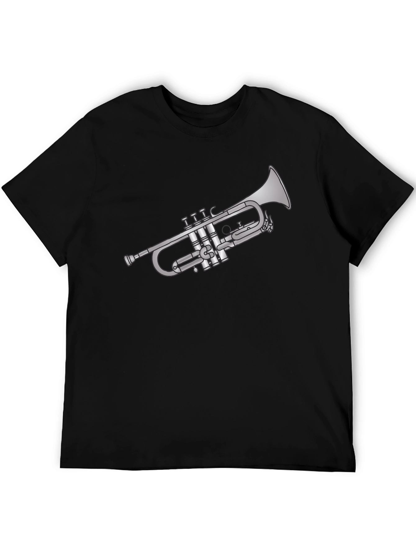 Trumpet Graphic Tee - Musicians Black T-Shirt