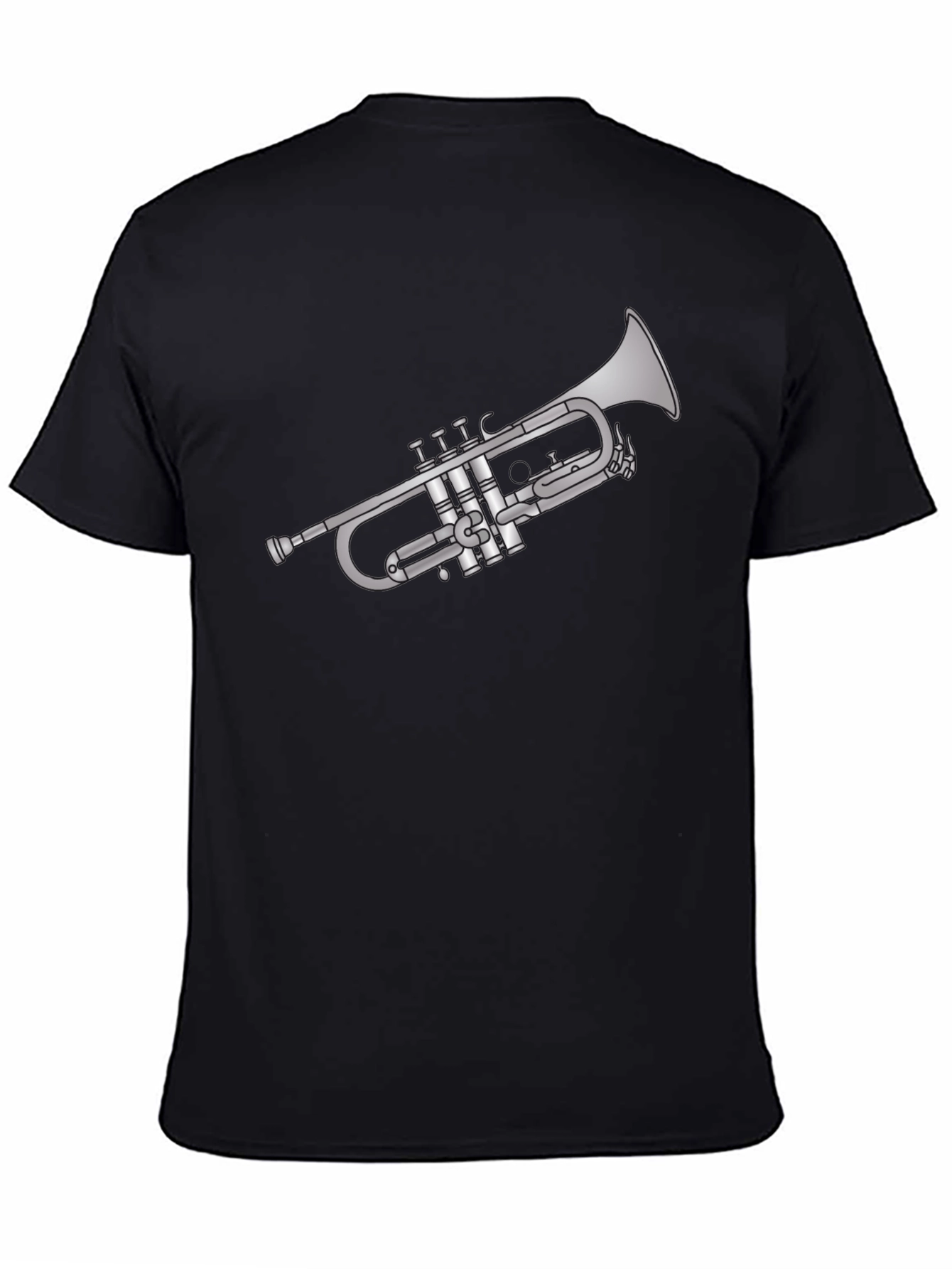 Trumpet Graphic Tee - Musicians Black T-Shirt