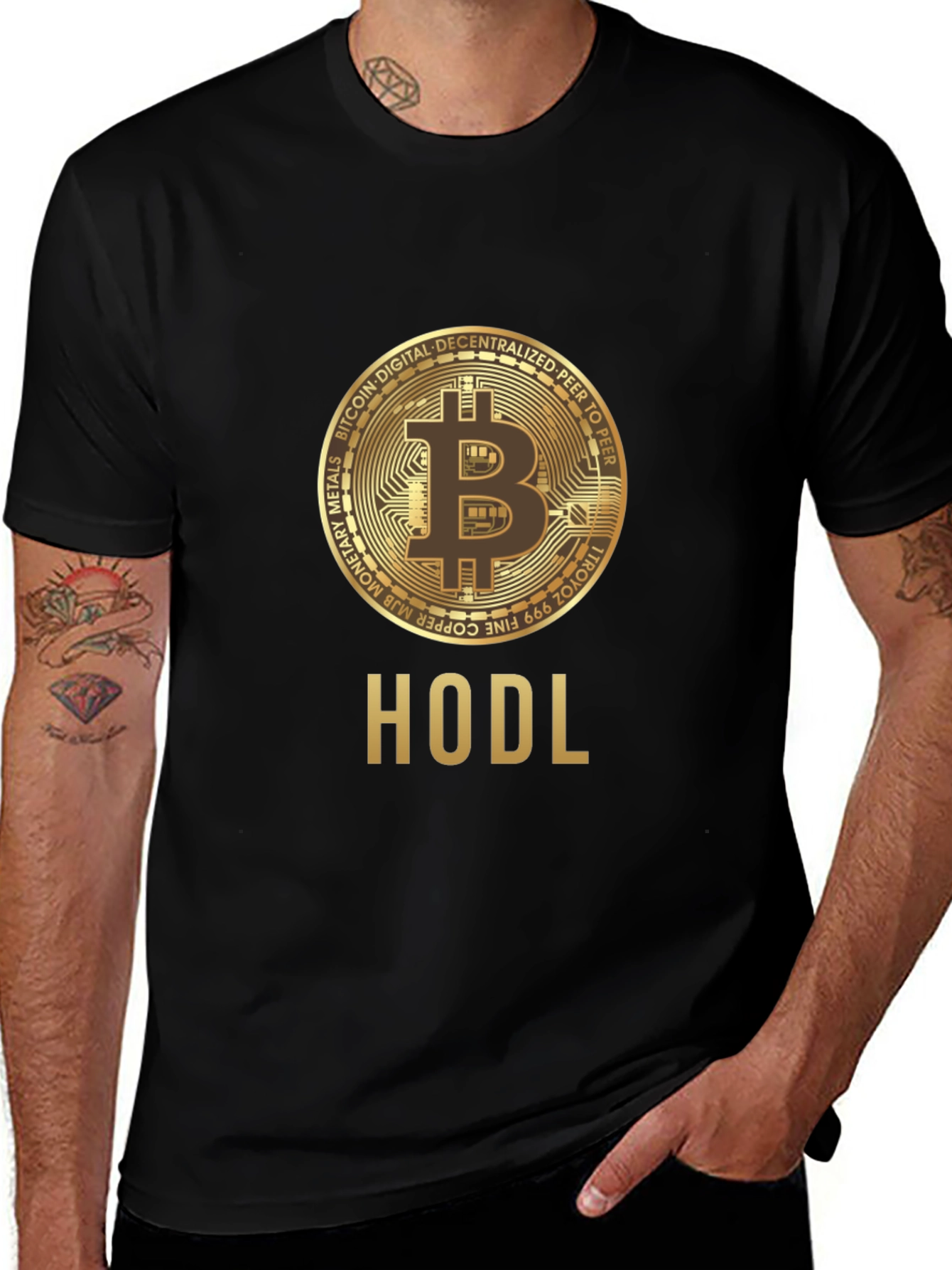 Bitcoin HODL T-Shirt Crypto Currency Tee
