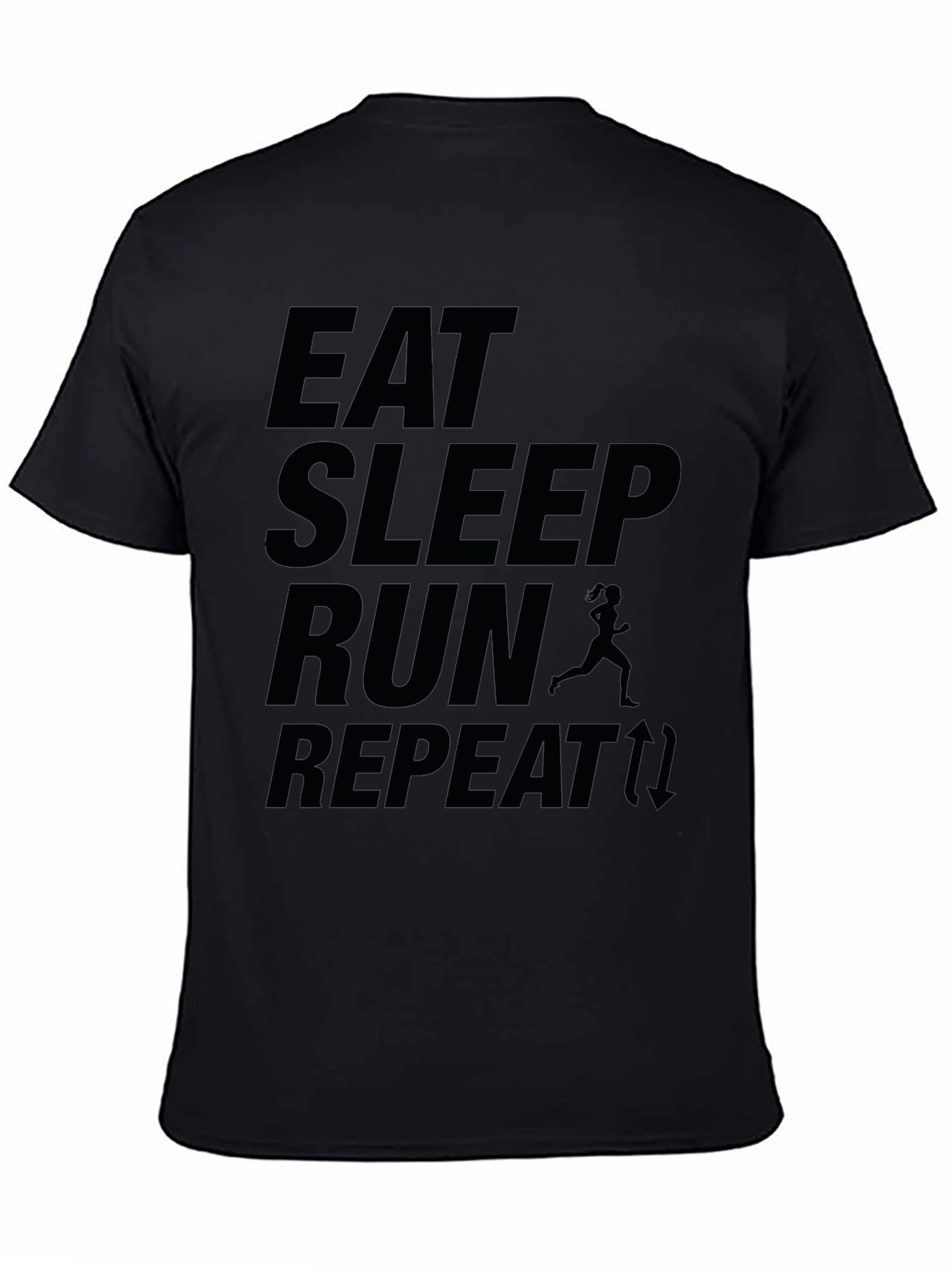 Eat Sleep Run Repeat Black T-Shirt