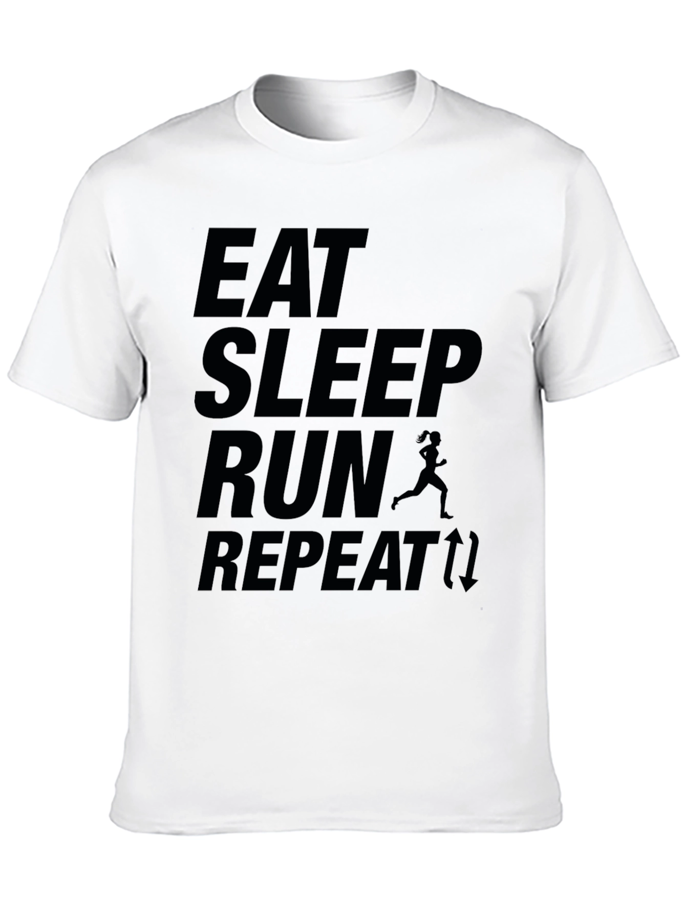 Eat Sleep Run Repeat Black T-Shirt