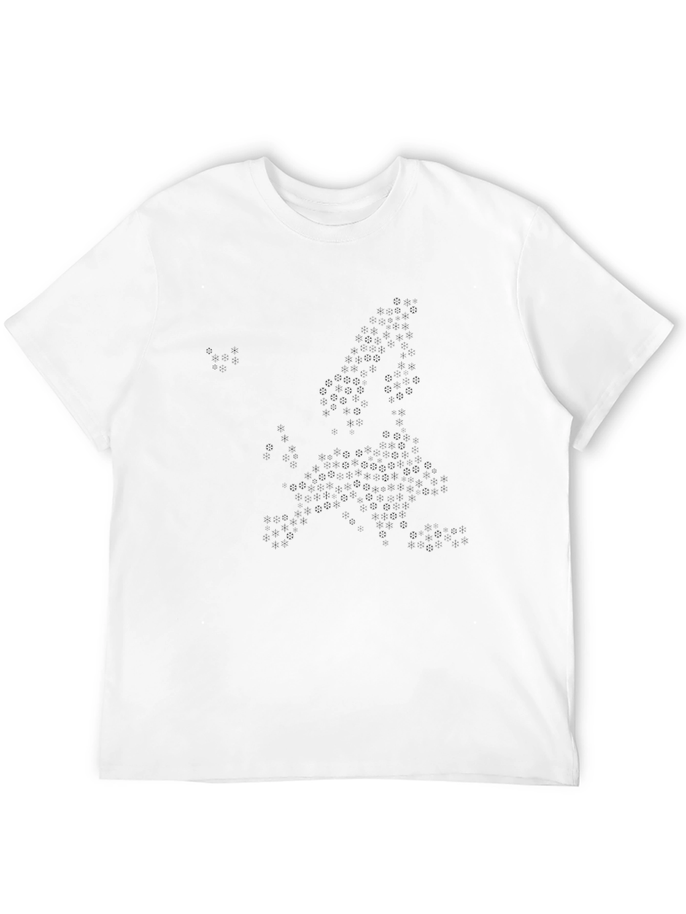 Black Graphic Tee - Abstract Floral Design