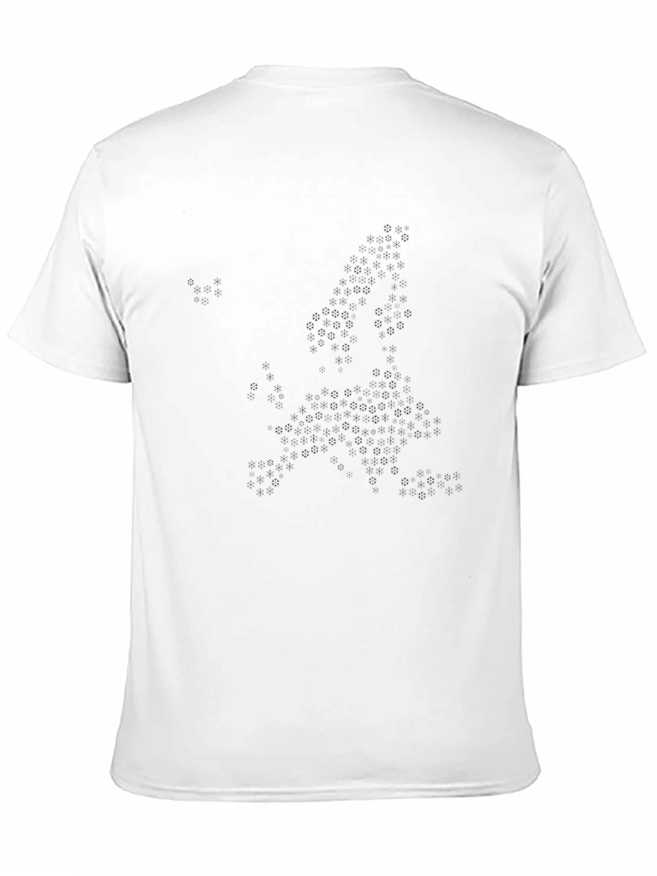 Black Graphic Tee - Abstract Floral Design