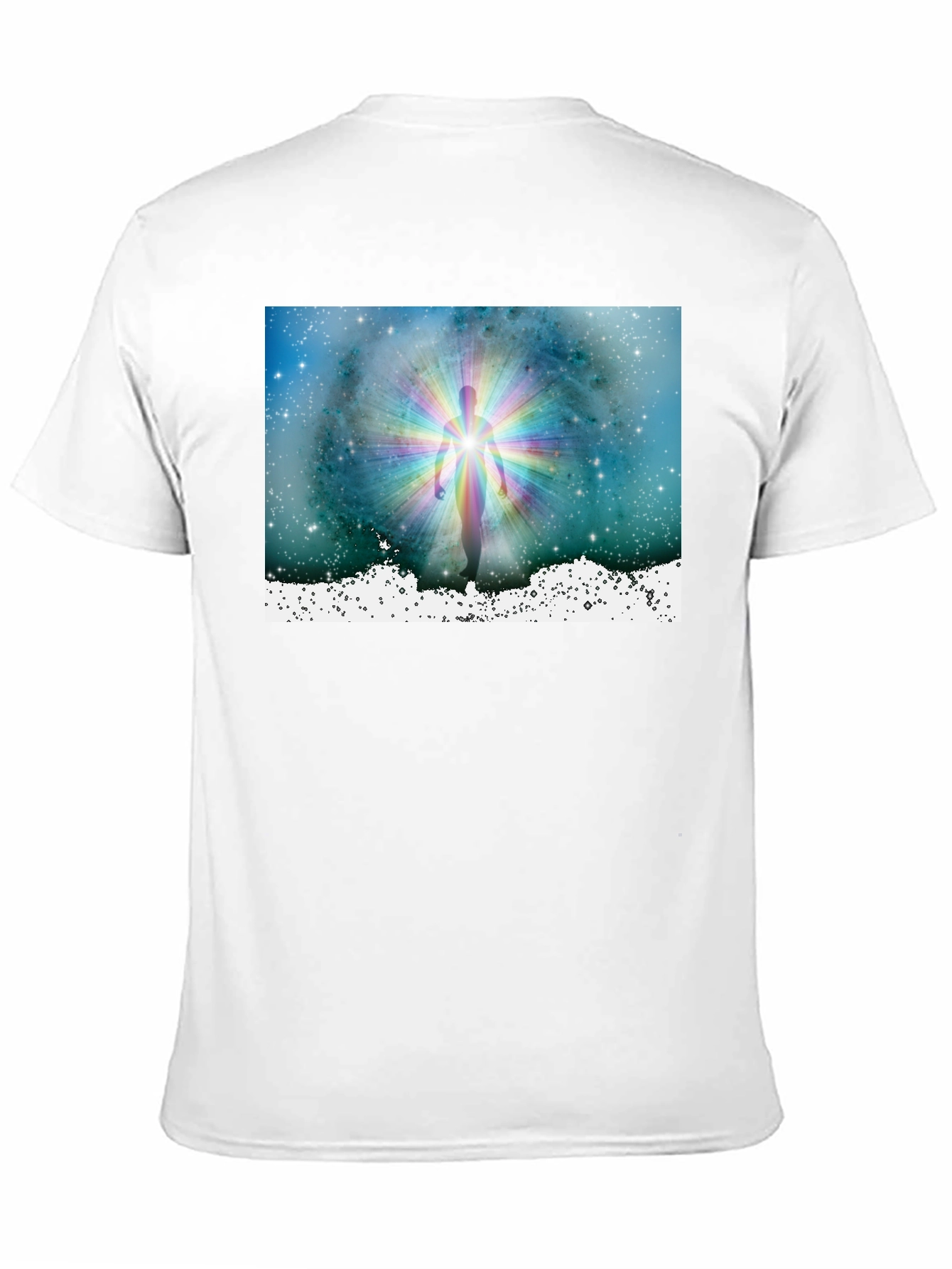 Celestial Being Graphic Tee - Black Cotton Comfort