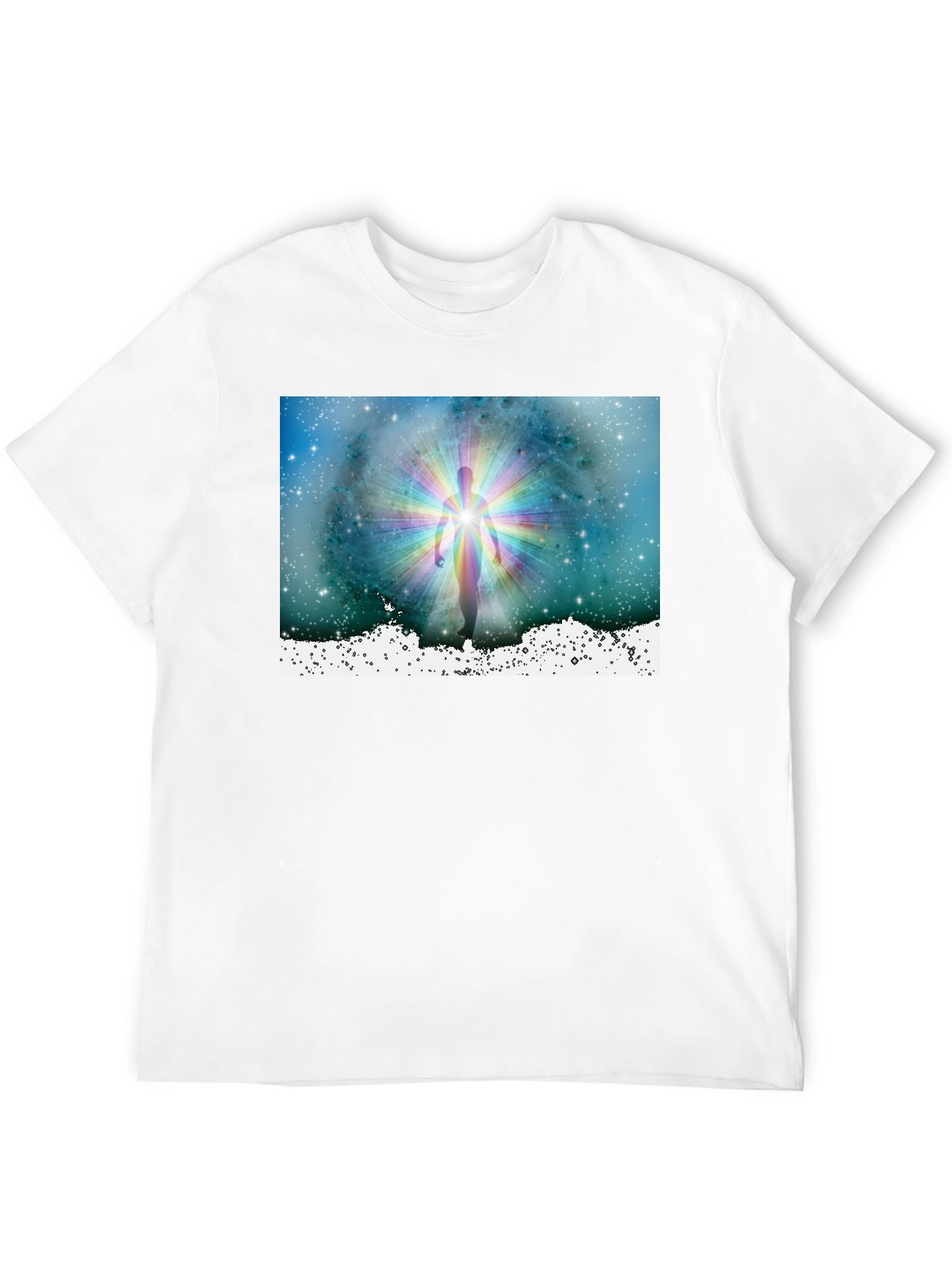 Celestial Being Graphic Tee - Black Cotton Comfort