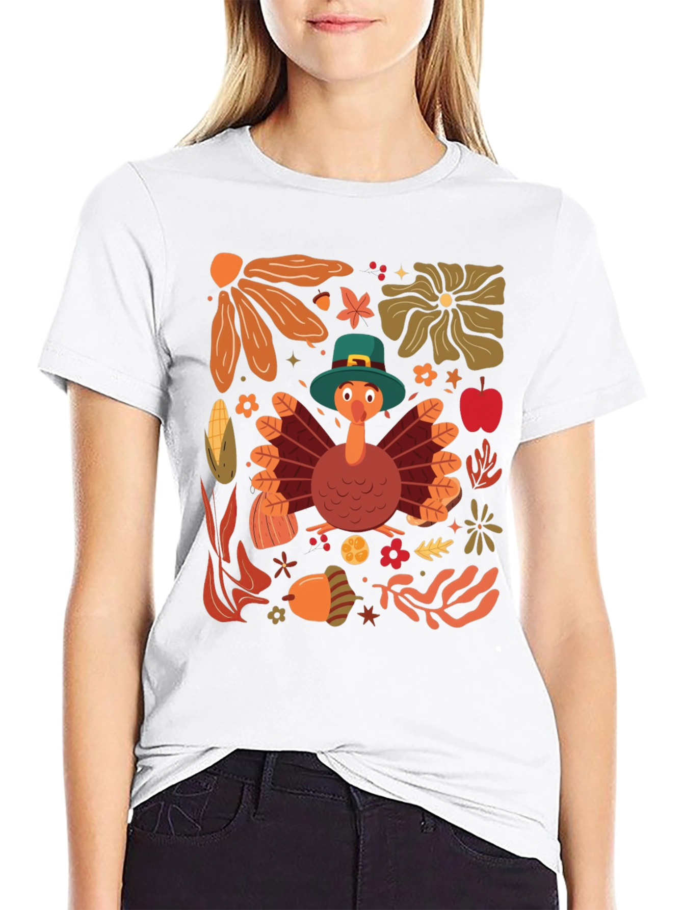 Thanksgiving Turkey Graphic T-Shirt