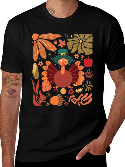 Thanksgiving Turkey Graphic T-Shirt