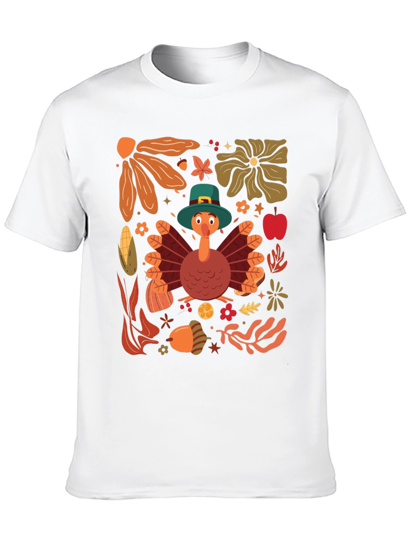 Thanksgiving Turkey Graphic T-Shirt