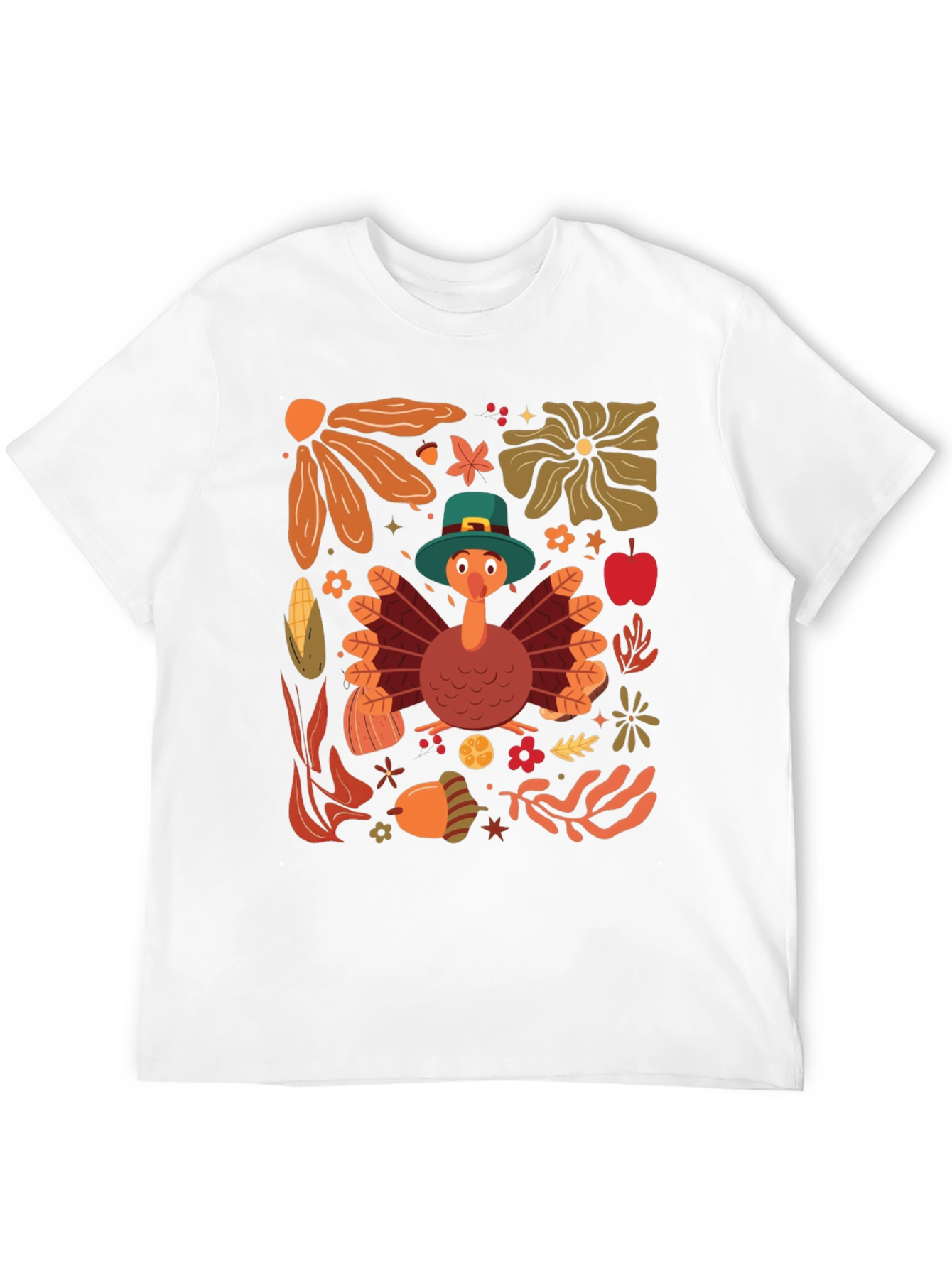 Thanksgiving Turkey Graphic T-Shirt